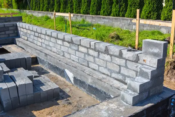 Budowa fundamentów domu. Układanie bloczków betonowych i przygotowanie do wylania betonu. Jak obliczyć ilość betonu?
